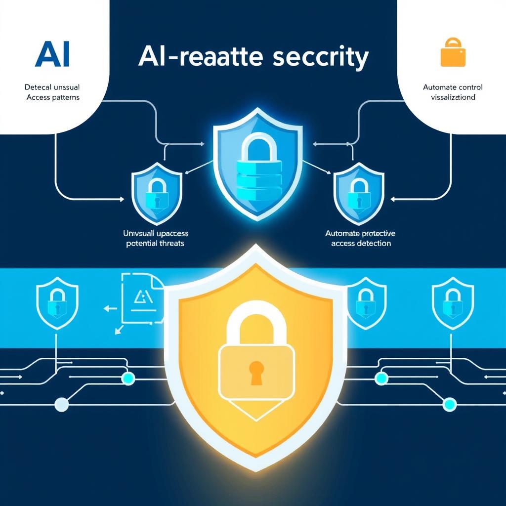 AI security system detecting unusual database access patterns and automatically implementing protective measures