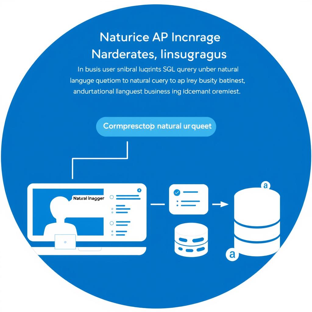 Business user interacting with database through natural language interface that translates questions into SQL queries
