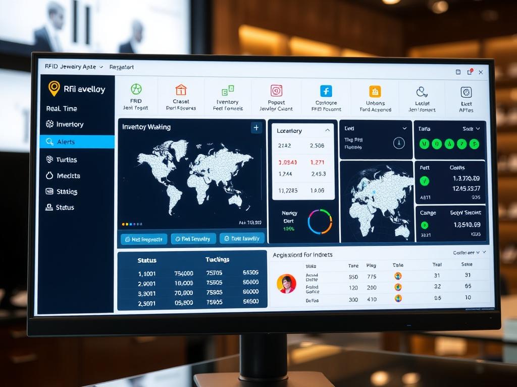 Dashboard-showing-real-time-jewelry-inventory-tracking-system Dashboard showing real-time jewelry inventory tracking system