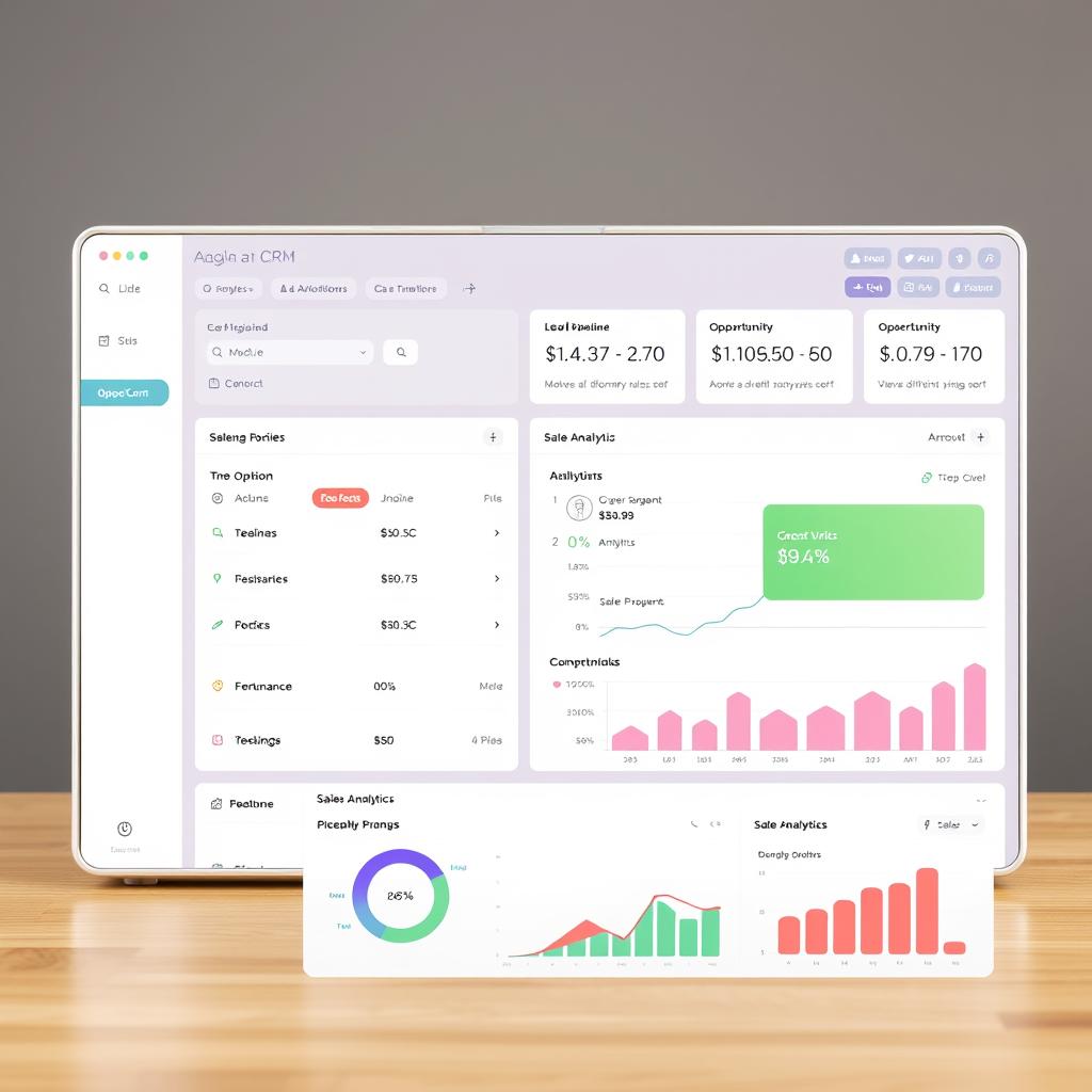 Odoo CRM module showing lead management interface Odoo CRM module showing lead management interface