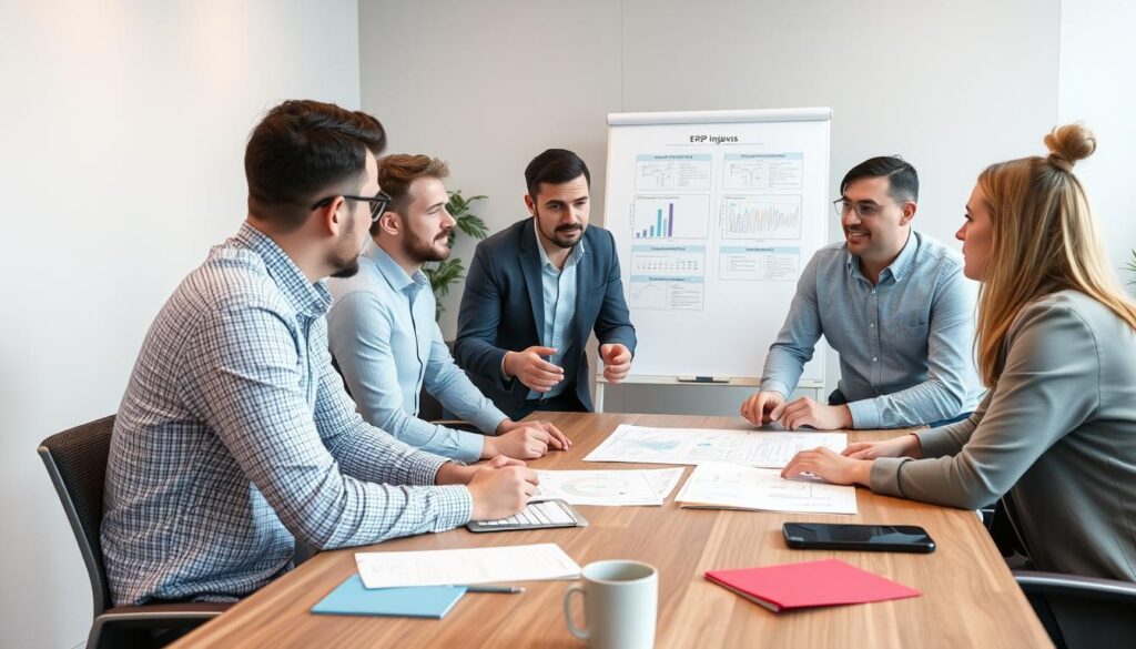 Odoo implementation team working with client Odoo implementation team working with client